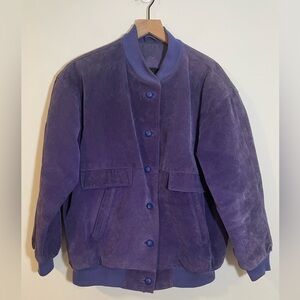 Vintage Learsi Genuine Purple Leather Jacket 80’s-90’s, Size Medium Unisex